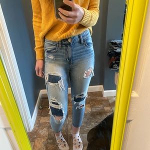 High rise jegging- Cropped jeans